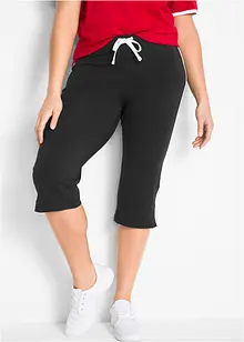 Pantaloni capri sportivi aderenti in cotone, bonprix