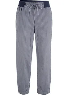 Pantaloni cropped in misto lino, bonprix