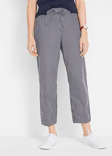 Pantaloni cropped in misto lino, bonprix