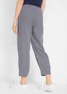 Pantaloni cropped in misto lino, bonprix