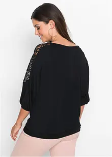 Maglia oversize con pizzo, bonprix