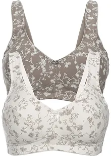 Reggiseno senza ferretto  con cotone biologico (pacco da 2), bonprix