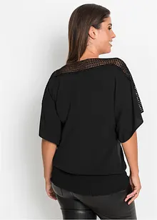 Blusa con pizzo, bonprix