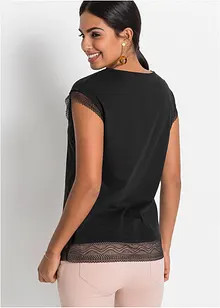 Maglia boxy con pizzo, bonprix