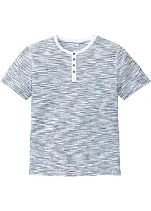Maglia serafino a maniche corte in puro cotone, bonprix