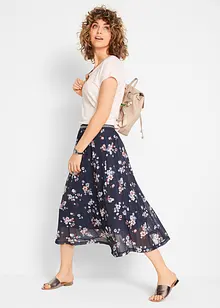 Gonna midi in mesh con cinta elastica, bonprix