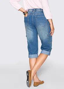 Jeans cargo elasticizzati, a vita media, bonprix