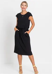 Abito midi in jersey di viscosa elasticizzata, bonprix