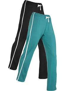 Pantaloni in felpa di puro cotone pesante (pacco da 2), bonprix