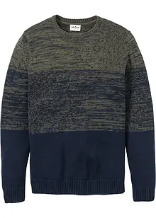 Maglione dalla linea comfort in filato fine misto cotone, bonprix