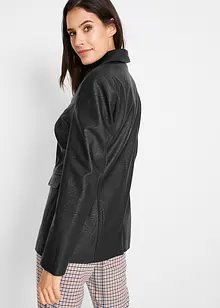 Blazer lungo in similpelle, bonprix