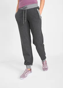 Pantaloni da jogging con elementi a contrasto materiale riciclato, bonprix