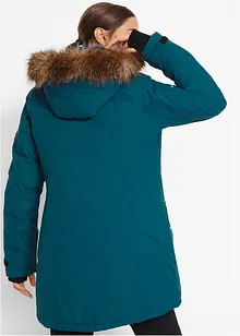 Giacca lunga tecnica outdoor con cappuccio impermeabile, bonprix