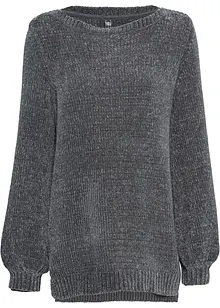 Maglione lungo in ciniglia, bonprix