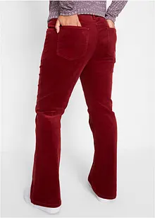 Pantaloni di velluto elasticizzati, bootcut, bonprix