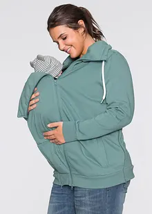 Felpa prémaman con zip e inserto babywearing 3 in 1, bonprix