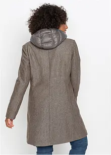 Cappotto corto in simil lana con effetto 2 in 1, bonprix