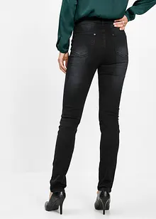 Jeans con cinta comoda slim, a vita media, bonprix