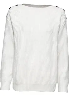 Maglione oversize con bottoni, bonprix