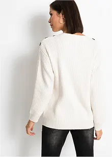 Maglione oversize con bottoni, bonprix