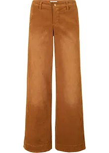 Pantaloni di velluto a coste elasticizzato, wide leg, bonprix