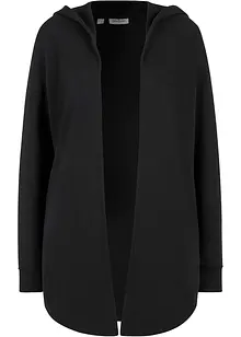 Felpa lunga aperta in misto cotone, bonprix