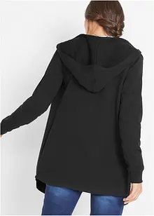 Felpa lunga aperta in misto cotone, bonprix
