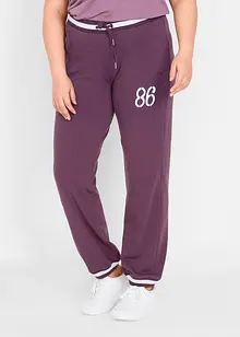 Pantaloni in felpa di misto cotone elasticizzato, bonprix