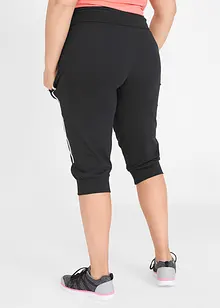 Pantaloni capri sportivi in cotone, bonprix