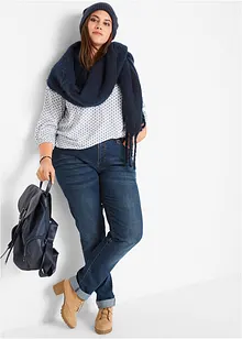 Jeans elasticizzati straight, a vita media, bonprix