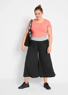 Pantaloni culotte in maglina al polpaccio, bonprix