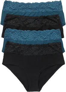 Culotte a vita alta (pacco da 4), bonprix