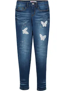 Jeans con farfalle applicate, bonprix