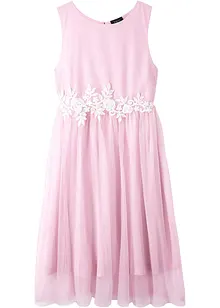 Abito midi con inserto in pizzo, bonprix