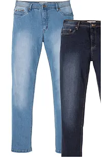 Jeans elasticizzati regular fit, straight (pacco da 2), bonprix