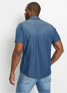 Camicia in jeans a maniche corte slim fit, bonprix