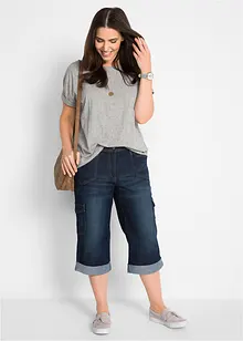 Jeans cargo elasticizzati, a vita media, bonprix