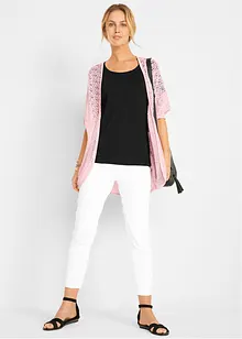 Cardigan lungo con motivo traforato, bonprix