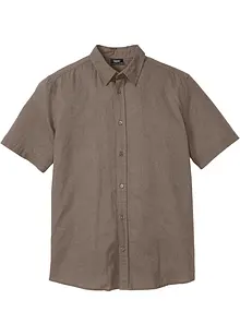 Camicia in misto lino a maniche corte, bonprix