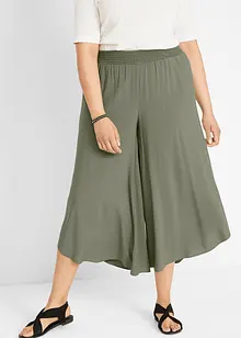 Pantaloni culotte al polpaccio con cinta comoda, bonprix