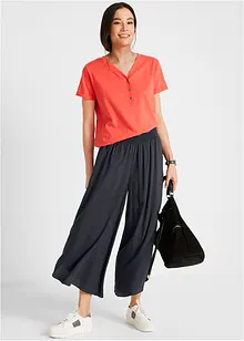 Pantaloni culotte al polpaccio con cinta comoda, bonprix