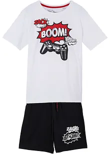 T-shirt e pantaloncini in jersey di puro cotone (set 2 pezzi), bonprix