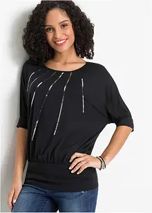 Maglia con paillettes, bonprix