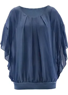 Blusa in chiffon con canotta, bonprix