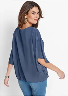 Blusa in chiffon con canotta, bonprix