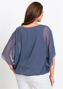 Blusa in chiffon con canotta, bonprix