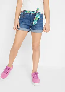 Shorts di jeans con cintura, vita media, bonprix