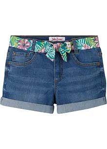 Shorts di jeans con cintura, vita media, bonprix