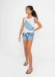 Shorts di jeans con perle, bonprix