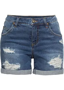 Shorts di jeans effetto sdrucito, bonprix